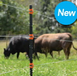 Gallagher 47" Insulated Fence Posts with wire Clips on cattle farm