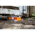 Gallagher wireless load bar set with orange sender unit on a dirt surface