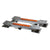 Two metallic industrial cattle scale load bars with orange labels, shown on a plain white background.