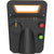 Back side view of a Gallagher S30 Lithium Solar Powered Electric Fence charger with terminals and power switch