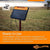 Solar fence energizer with text about the Gallagher S120 product on a field background.