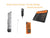 Starter solar chicken/poultry netting electric fence kit with solar panel, netting, and electronic devices on a white background.